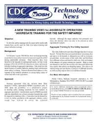 Image of publication Technology News 502 - A New Training Video for Aggregate Operators: Aggregate Training for the Safety Impaired