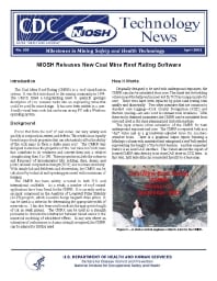 Image of publication Technology News 505 - NIOSH Releases New Coal Mine Roof Rating Software