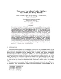 Image of publication Underground Evaluation of Coated Flight Bars for a Continuous Mining Machine