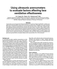 Image of publication Using Ultrasonic Anemometers to Evaluate Factors Affecting Face Ventilation Effectiveness
