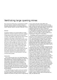 Image of publication Ventilating Large Opening Mines