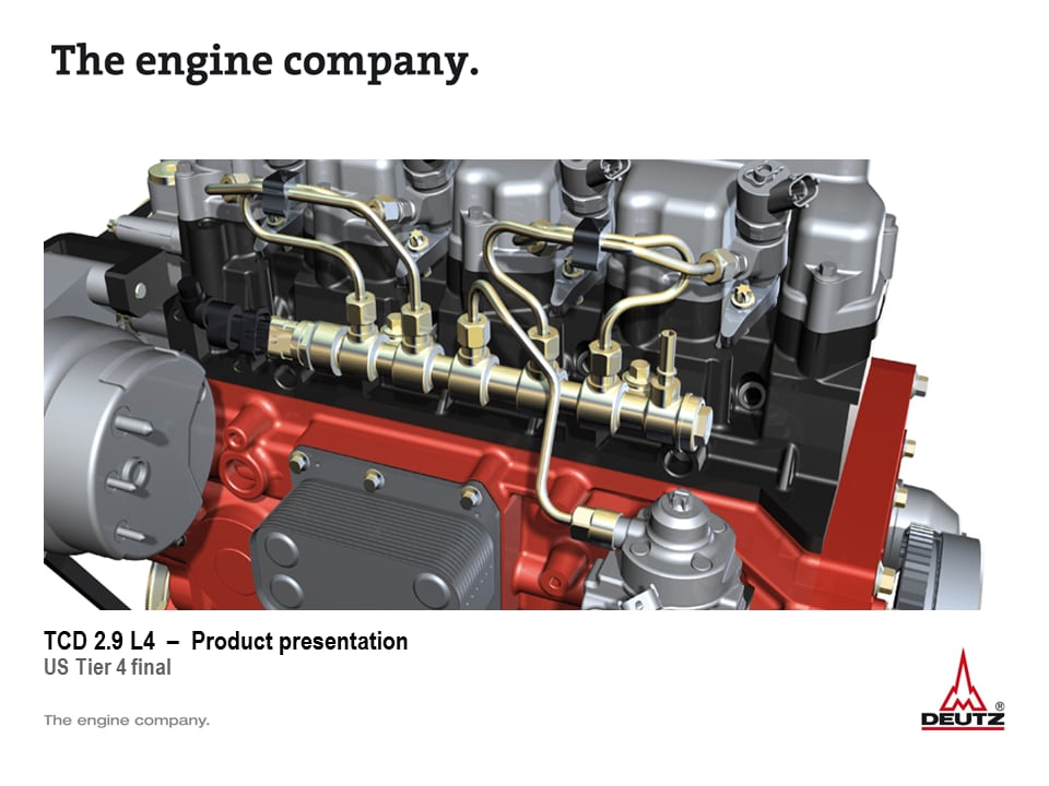 Slide of an engine TCD 2.9 L4 - product presentation