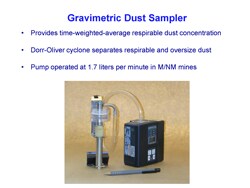 Example slide: gravimetric dust sampler