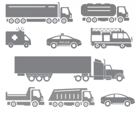 icons of various types of motor vehicles