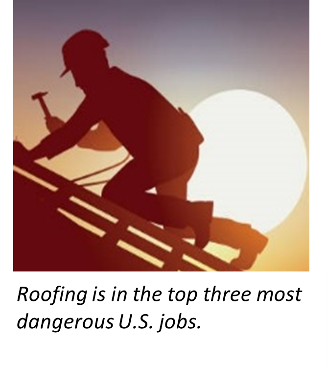 person hammering roof