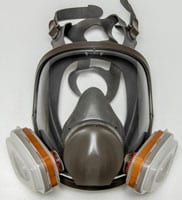 Elastomeric full facepiece respirators are reusable and cover the nose, mouth, and eyes.