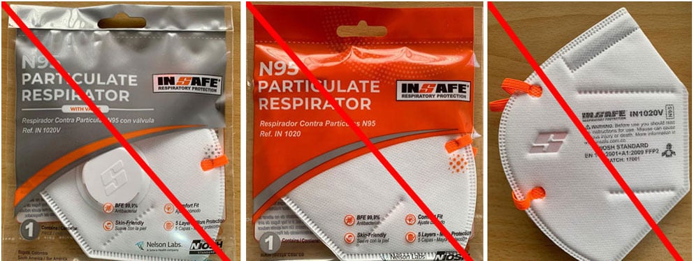 This is an example of a misrepresentation of a NIOSH approval. INSAFE is not a NIOSH approval holder or a private label holder. (8/25/20)