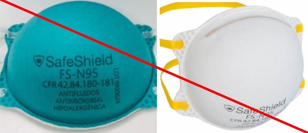 This is an example of a misrepresentation of NIOSH approval. SafeShield’s marketing of model FS-N95 is misleading and may cause users to believe it is NIOSH approved.