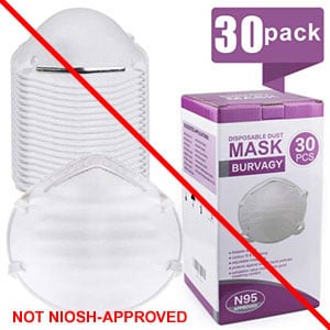 Burvagy respirator mask - Not NIOSH-Approved