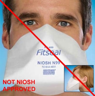 Example or respirator that is not NIOSH-approved