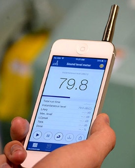 Sound Level Meter App on Mobile Device