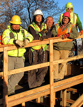 American Indian/Alaska Native construction workers on the Fort Hall Indian Reservation. Photo by NIOSH