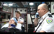 EMTs in ambulance with patient