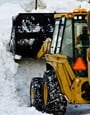 Large equipment moves snow