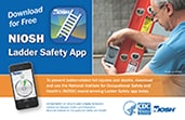 cover of NIOSH doc 2017-130 NIOSH Ladder Safety App Postcard