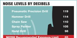 Noise Level By Decibles Infographic Icon