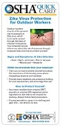 Screenshot of OSHA Quick Card for Zika virus