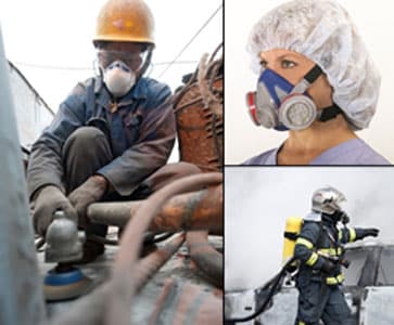 Examples of different types of respirators