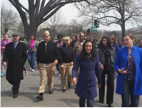 healthy feds walking outside in DC
