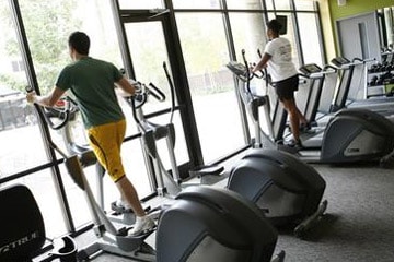 man working out in a gym