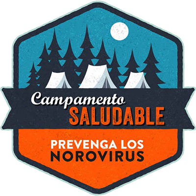 Campamento saludable prevenga los norovirus.