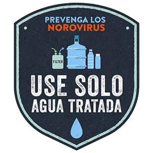 Prevenga los norovirus use solo agua tratada.