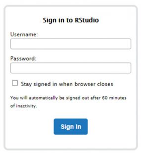 Sign in to RStudio