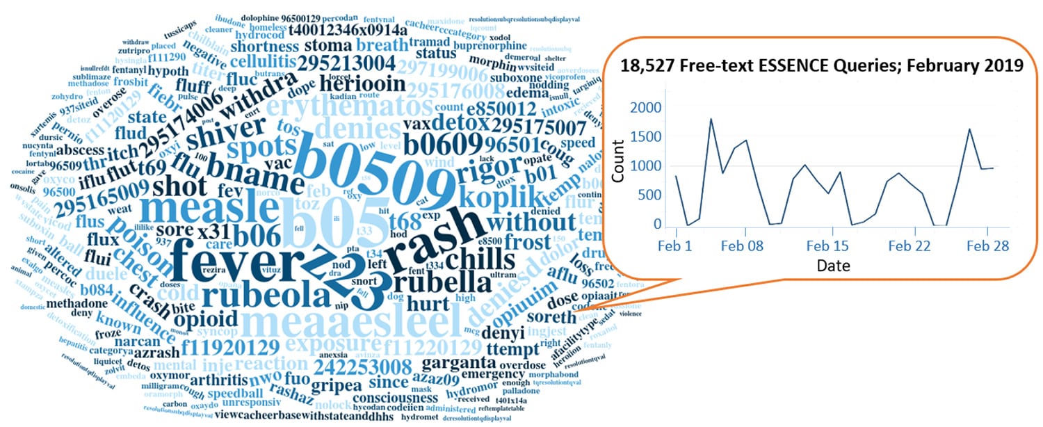 ESSENCE query word cloud