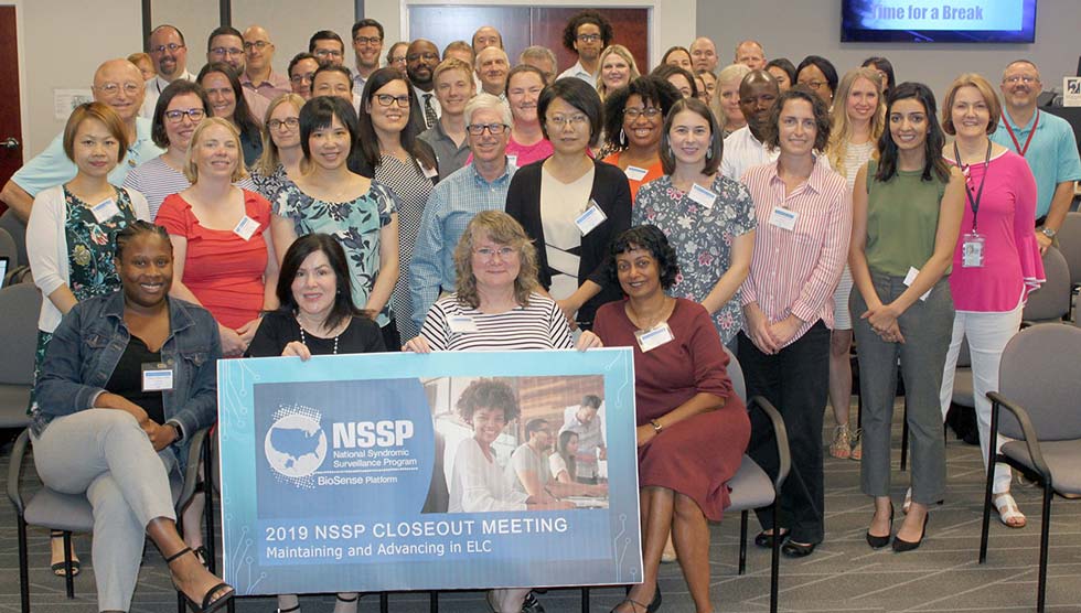 Group photo of recipients of CDC NSSP funding for syndromic surveillance