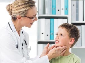Image of doctor screening child