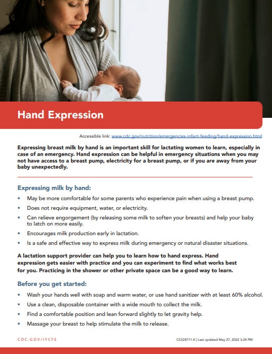 Hand Expression, Nutrition