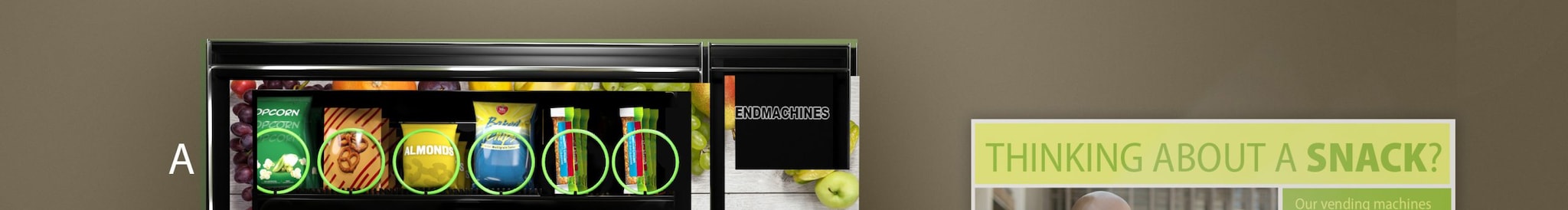 Row A - Food vending machine