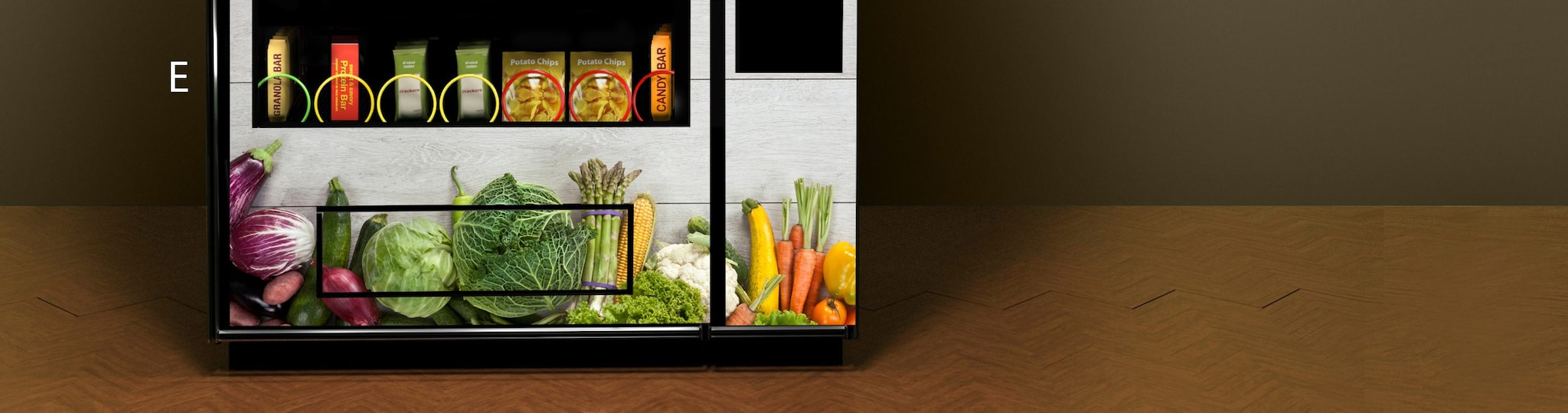 Row E - Food vending machine