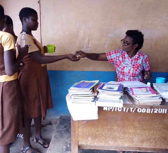 Students and Teacher in Ghana