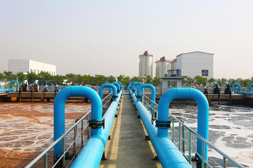 Water Treatment Tank With Waste Water With Aeration Process