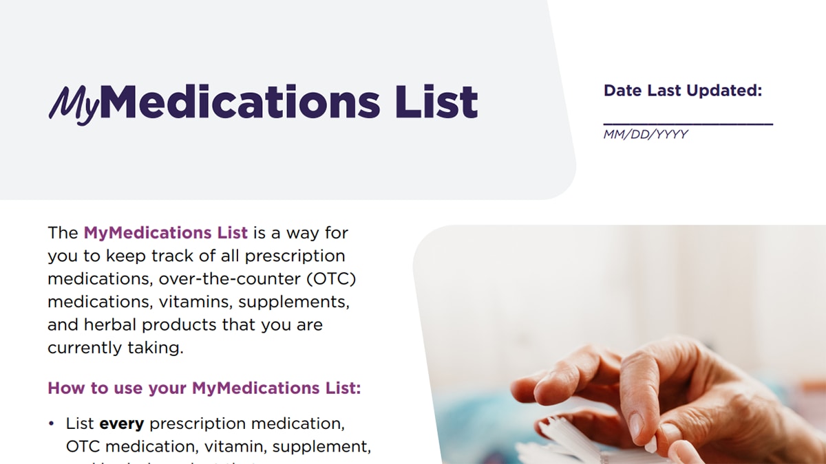 MyMedications List