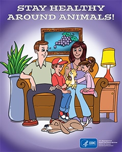 Stay Healthy Around Animals! Coloring Book