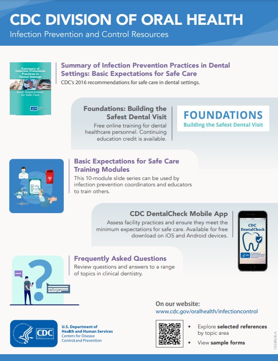 Infection Prevention and Control Resources Handout Oral Health CDC