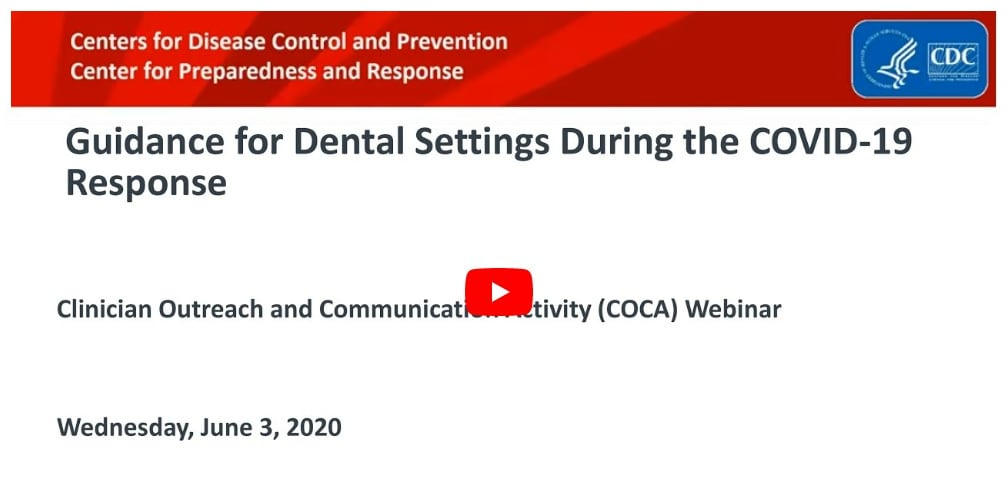 Guidance for Dental Settings During the COVID-19 Response