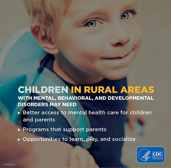 children in rural areas health infographic