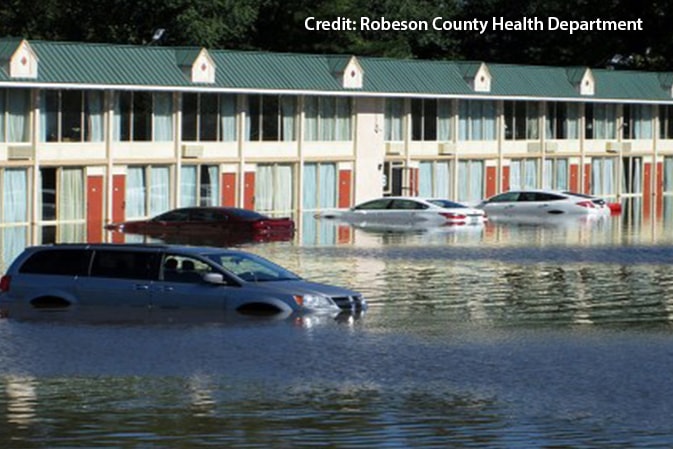 Hurricane Matthew came up through South Carolina for a more direct hit on inland southeastern NC – and stalled – before heading back out to sea. The storm’s slow movement across the region caused devastating and unanticipated flooding.