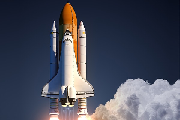 space shuttle launching
