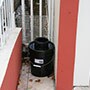 The photo shows an AGO mosquito trap placed in a neighborhood in Puerto Rico.