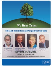 Photo of We Were There event poster featuring photographs and signatures of all 4 speakers.