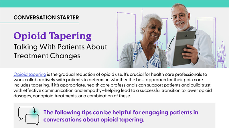 Opioid Tapering: Talking with Patients About Treatment Changes