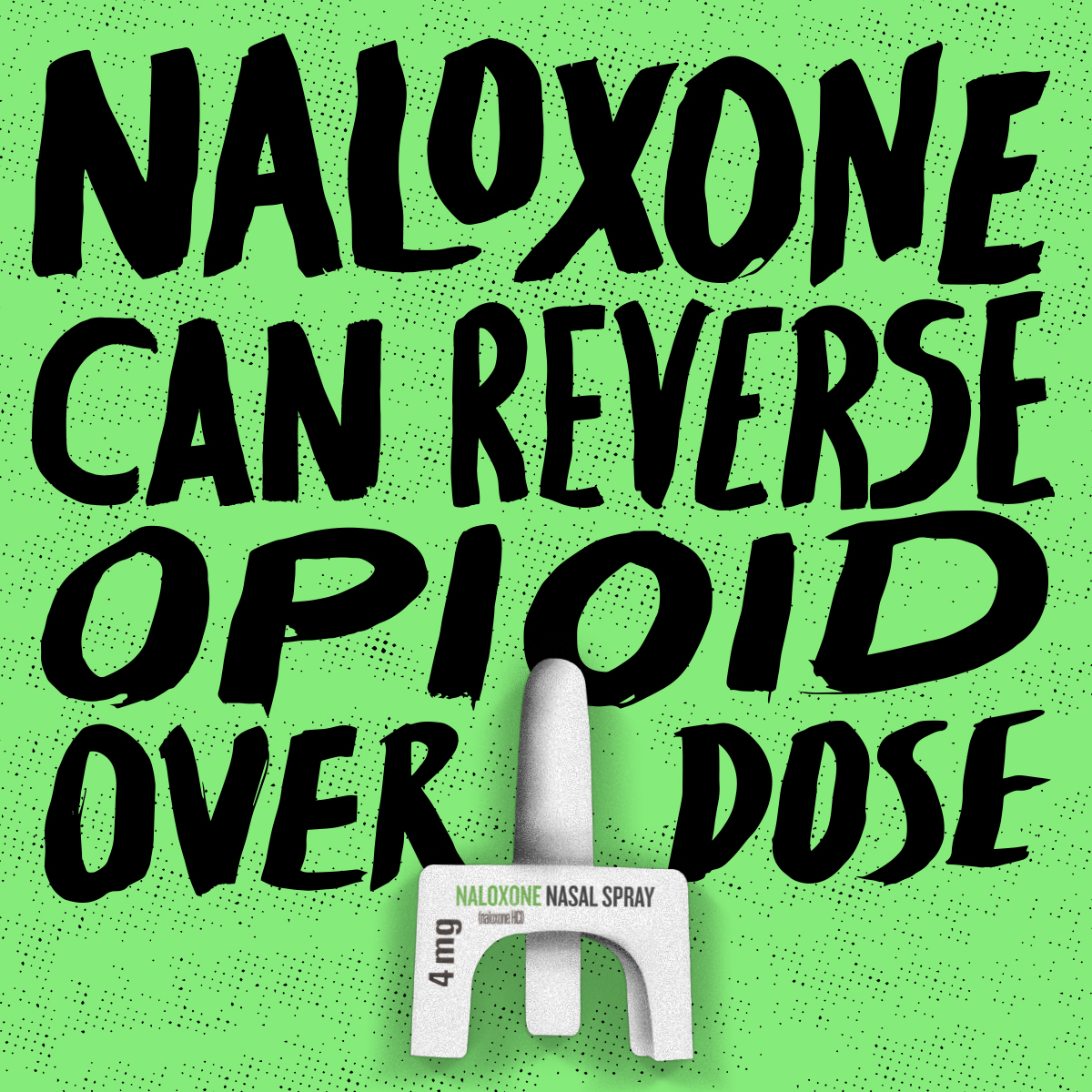 CDC Podcast: Lifesaving Naloxone Green banner. Black text that reads, naloxone can reverse opioid overdose.