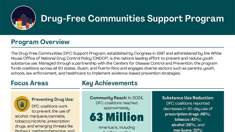 Drug-Free Communities Program fact sheet
