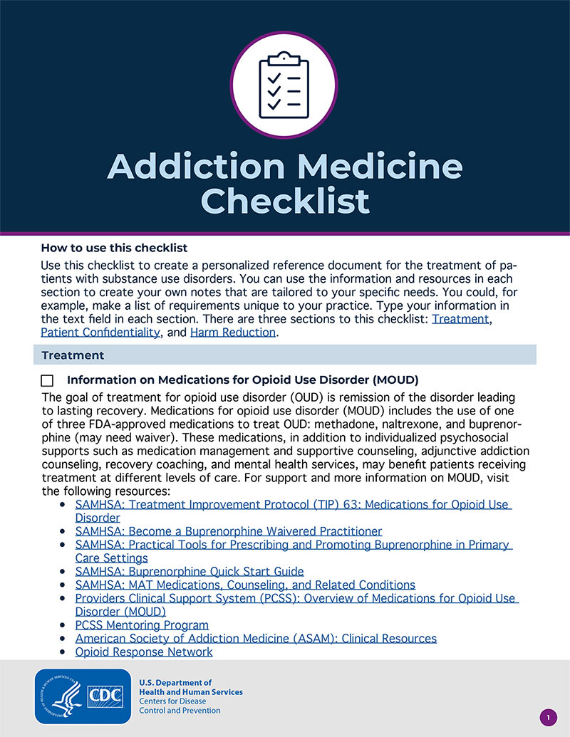 Addiction Medicine Checklist addiction-medicine-checklist
