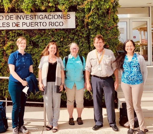 Nicole Dzuris, Audrey Lenhart, Janet McAllister, and Anna Drexler visited the Puerto Rico Vector Control Unit facilities with the executive director, Grayson Brown