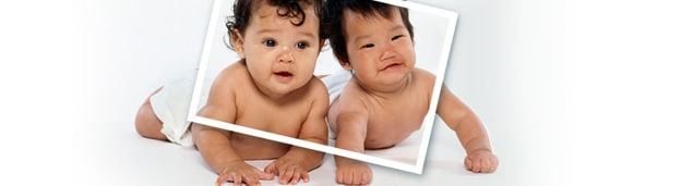 Graphic of two infants lying next to each other.